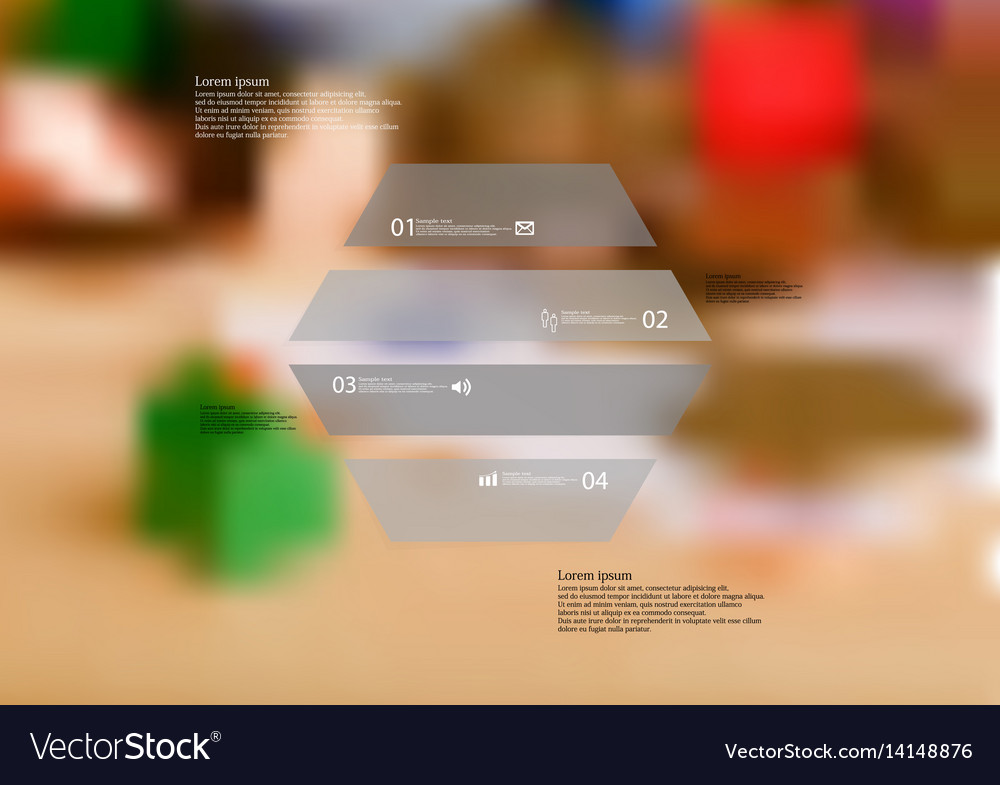 Infographic template with hexagon horizontally