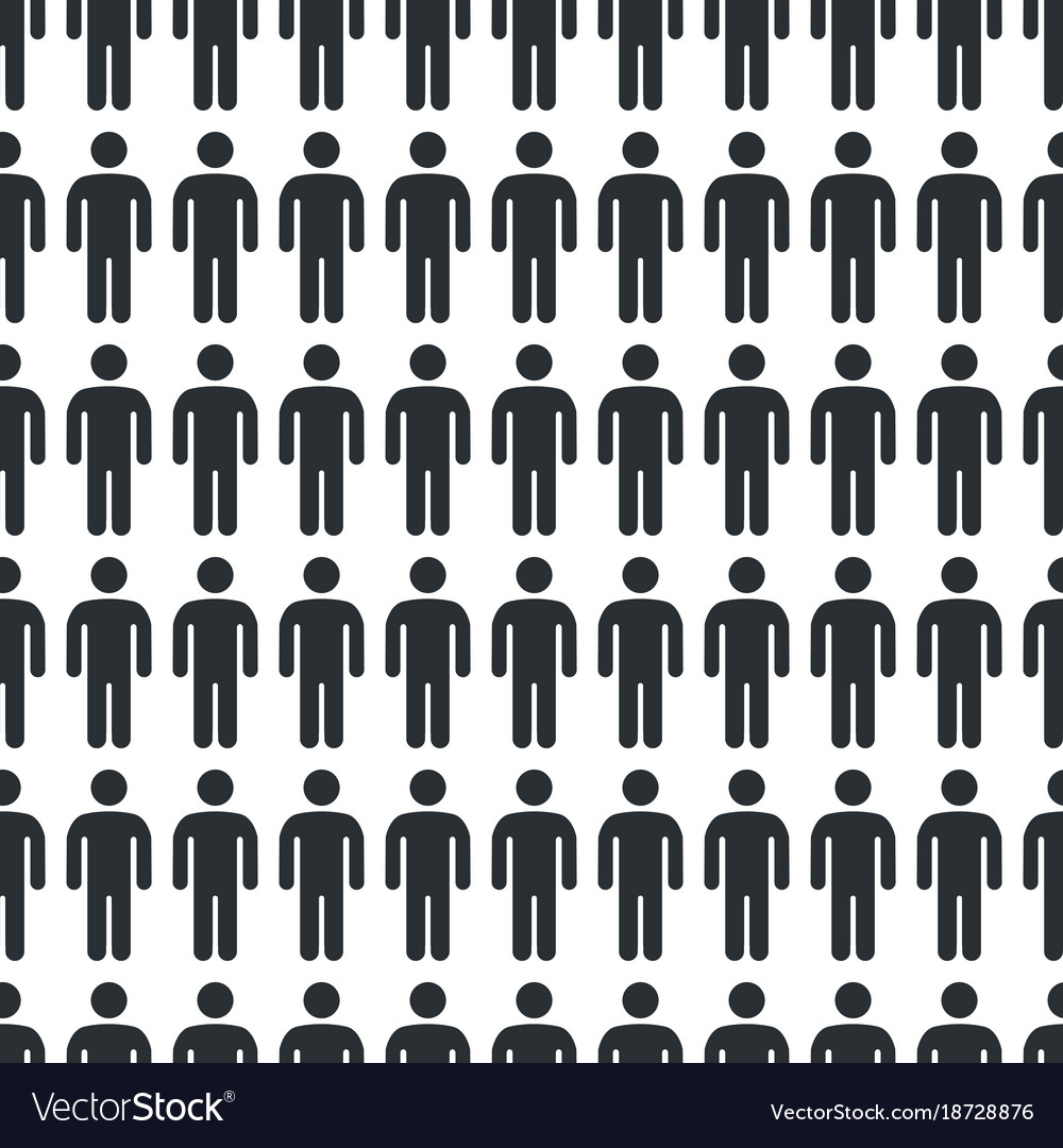 Man Icon Seamless Pattern