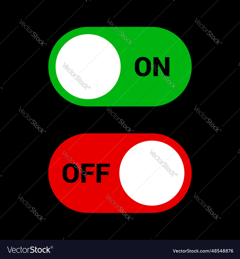 On-off button icons Royalty Free Vector Image - VectorStock image.