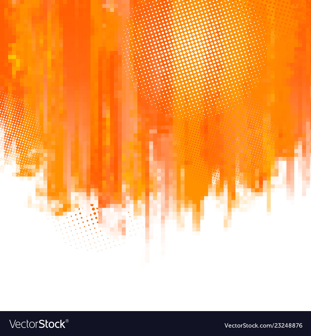 Orange abstract paint splashes Royalty Free Vector Image