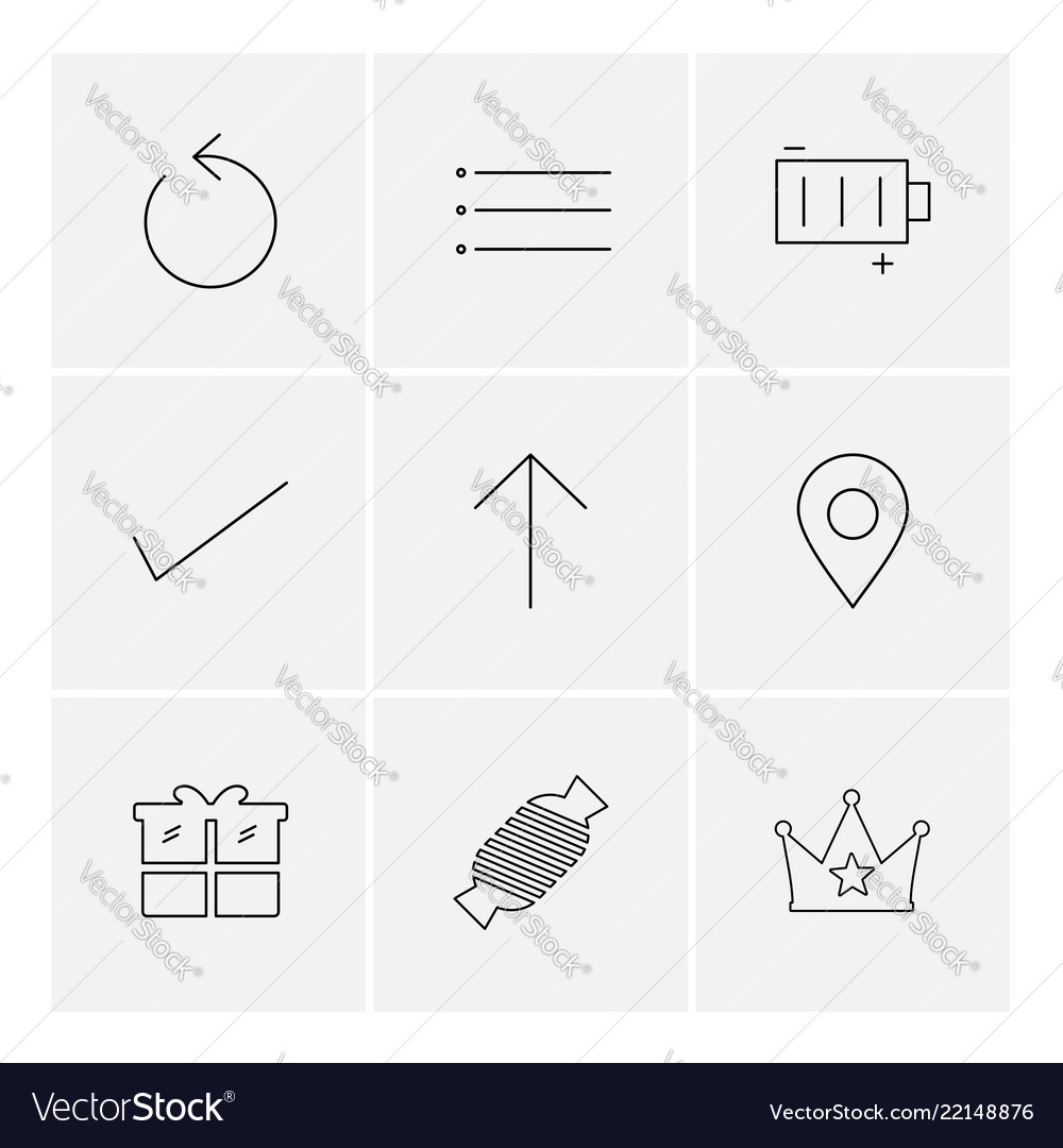 Reset menu battery user interface icons