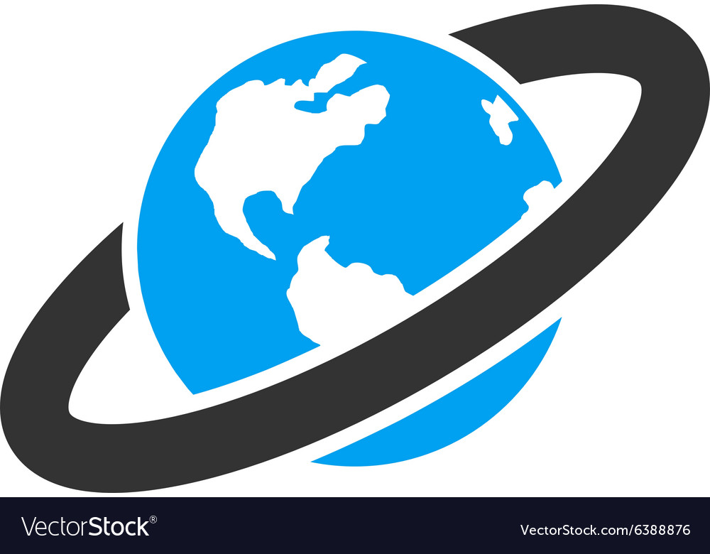 Ringed planet icon Royalty Free Vector Image - VectorStock