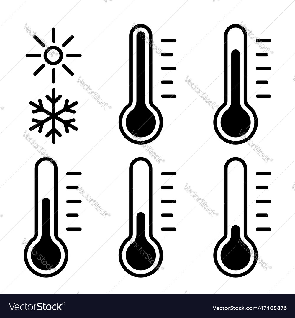 Set of temperature icons