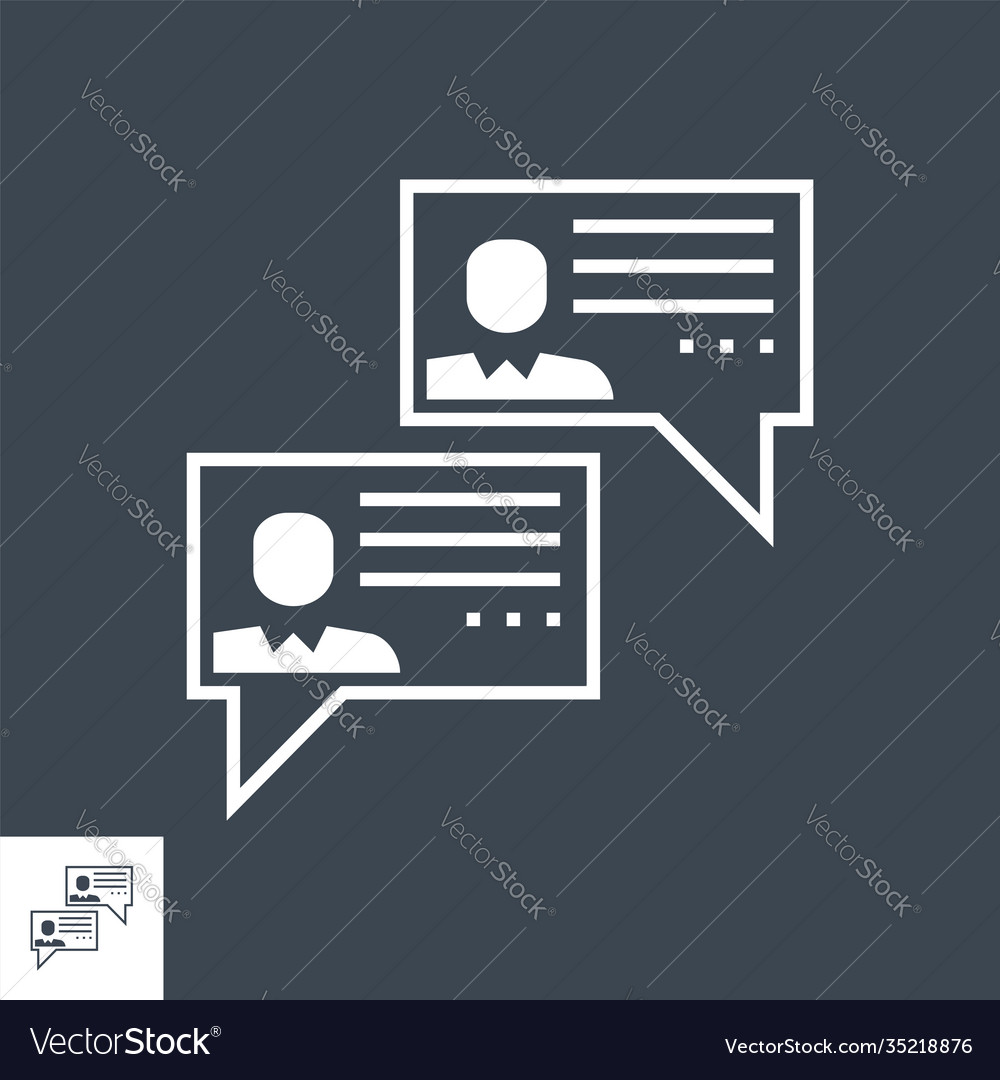 Social chanels glyph icon