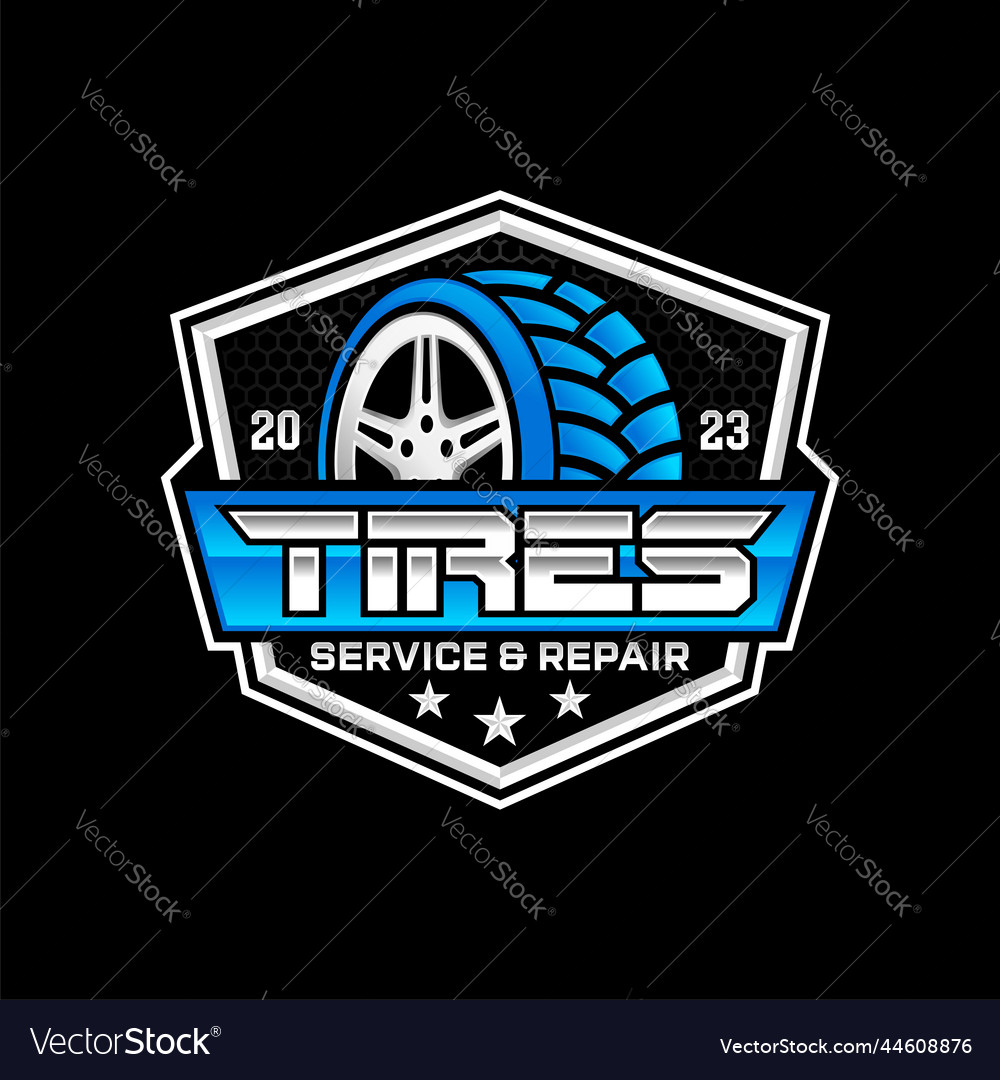 Tires logo design template silhouette wheel Vector Image