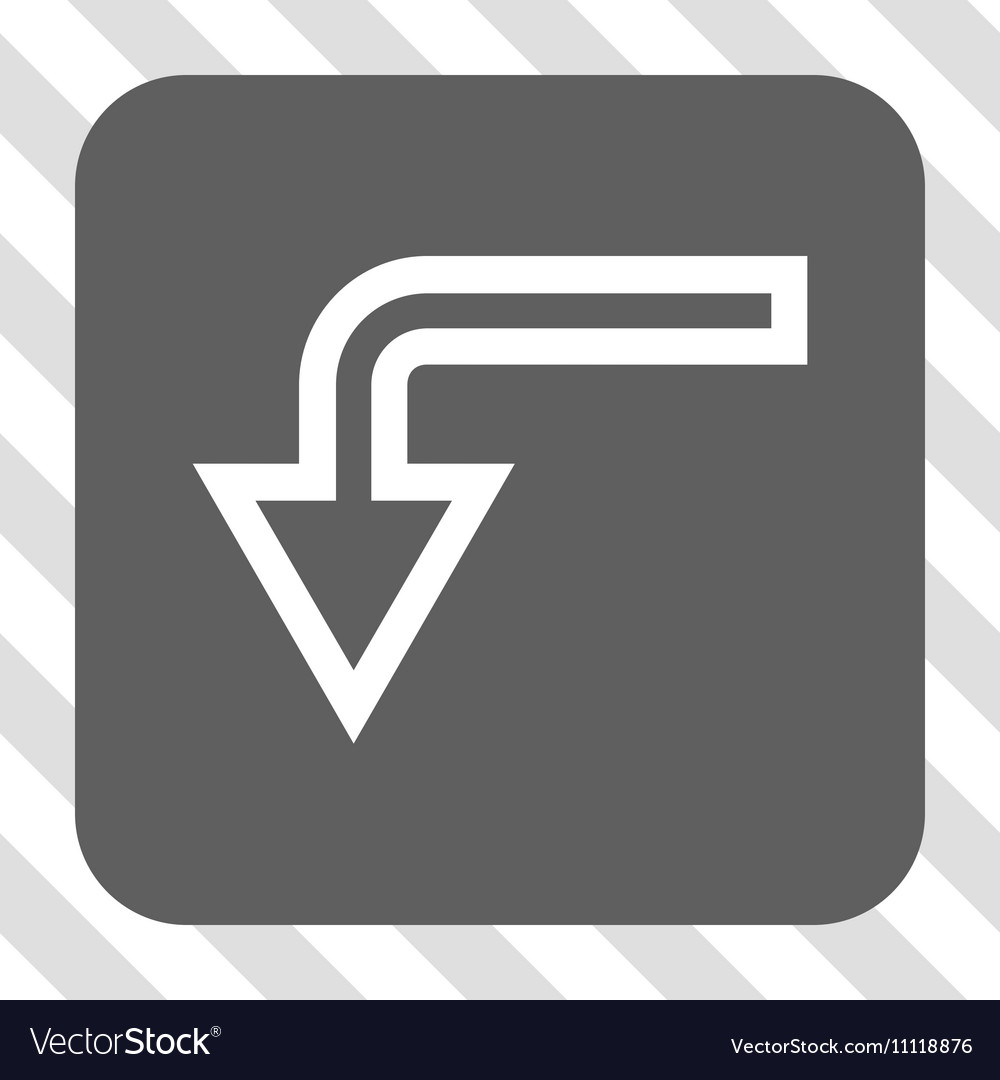 Turn down rounded square button