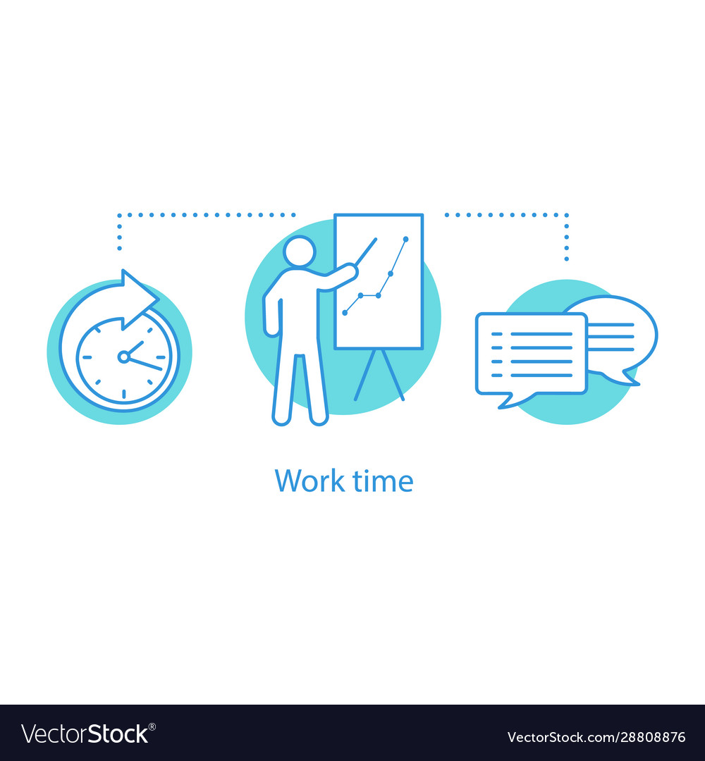 Working time concept icon