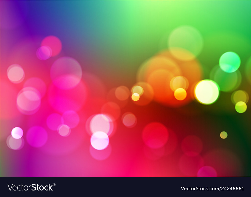 Abstract bokeh light on colorful background Vector Image Abstract bokeh light on colorful background