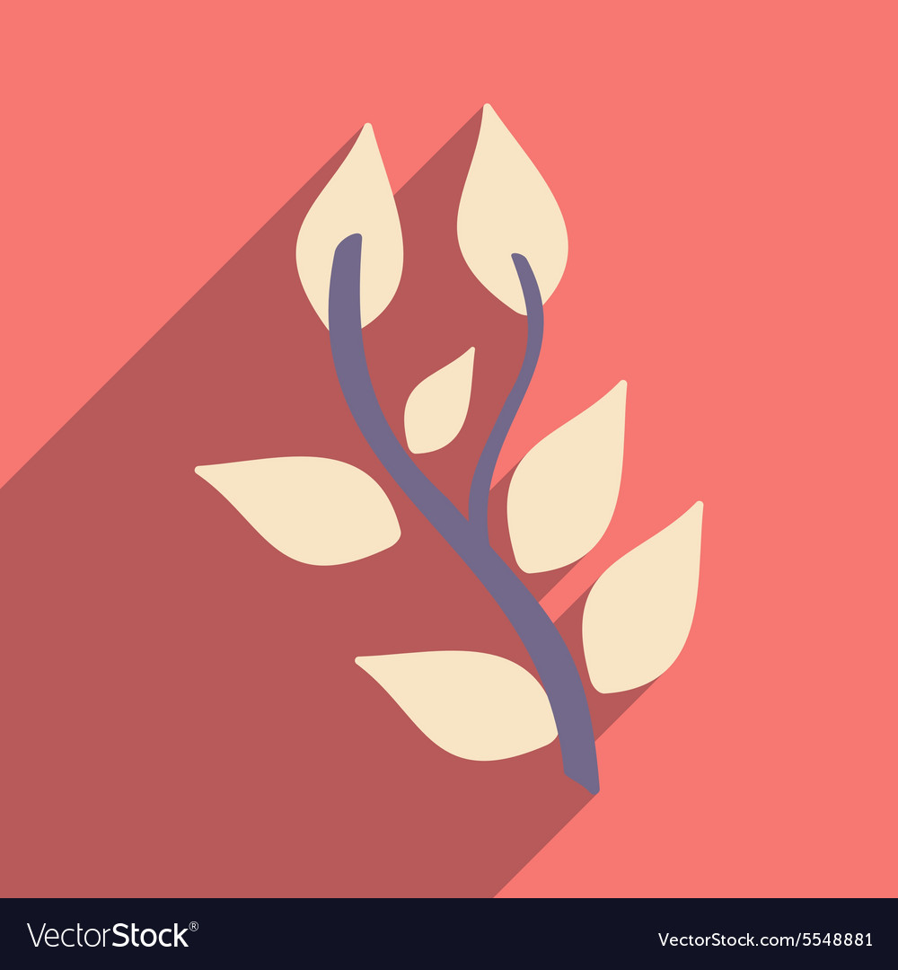Flat with shadow icon and mobile application basil