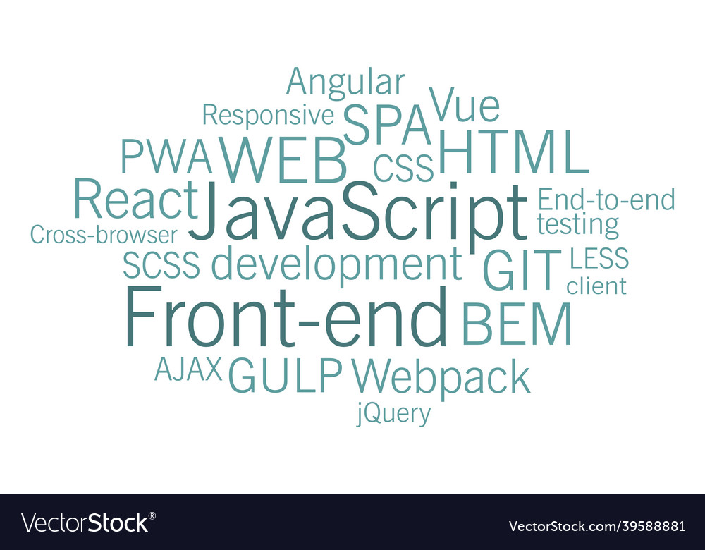 Front-end stack of technologies computer science