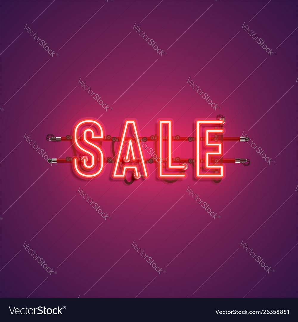 High-detailed realistic neon word Royalty Free Vector Image