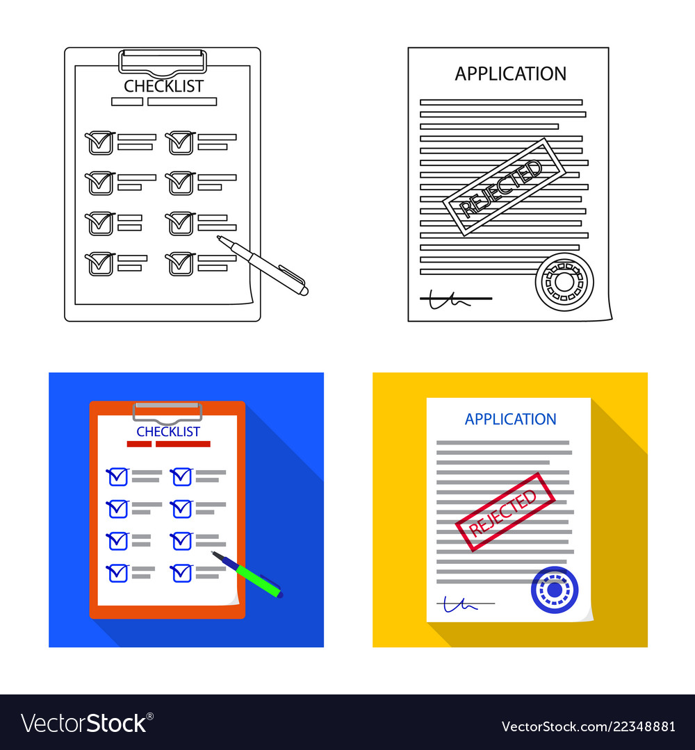 Isolated object of form and document sign