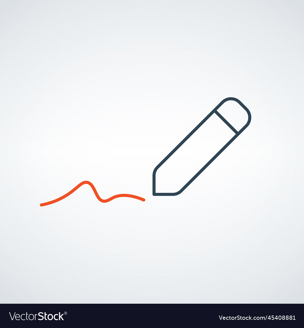 Linear drawing line pen write icon signature