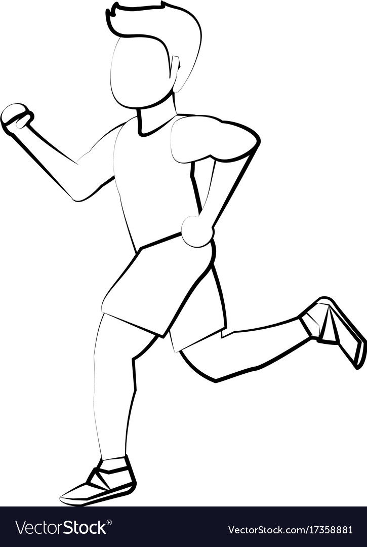 Man avatar running icon image