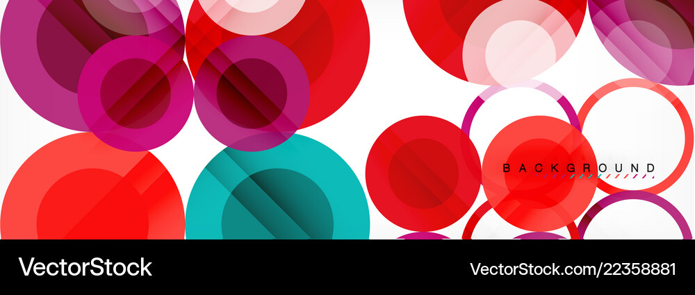 Overlapping circles design background Royalty Free Vector