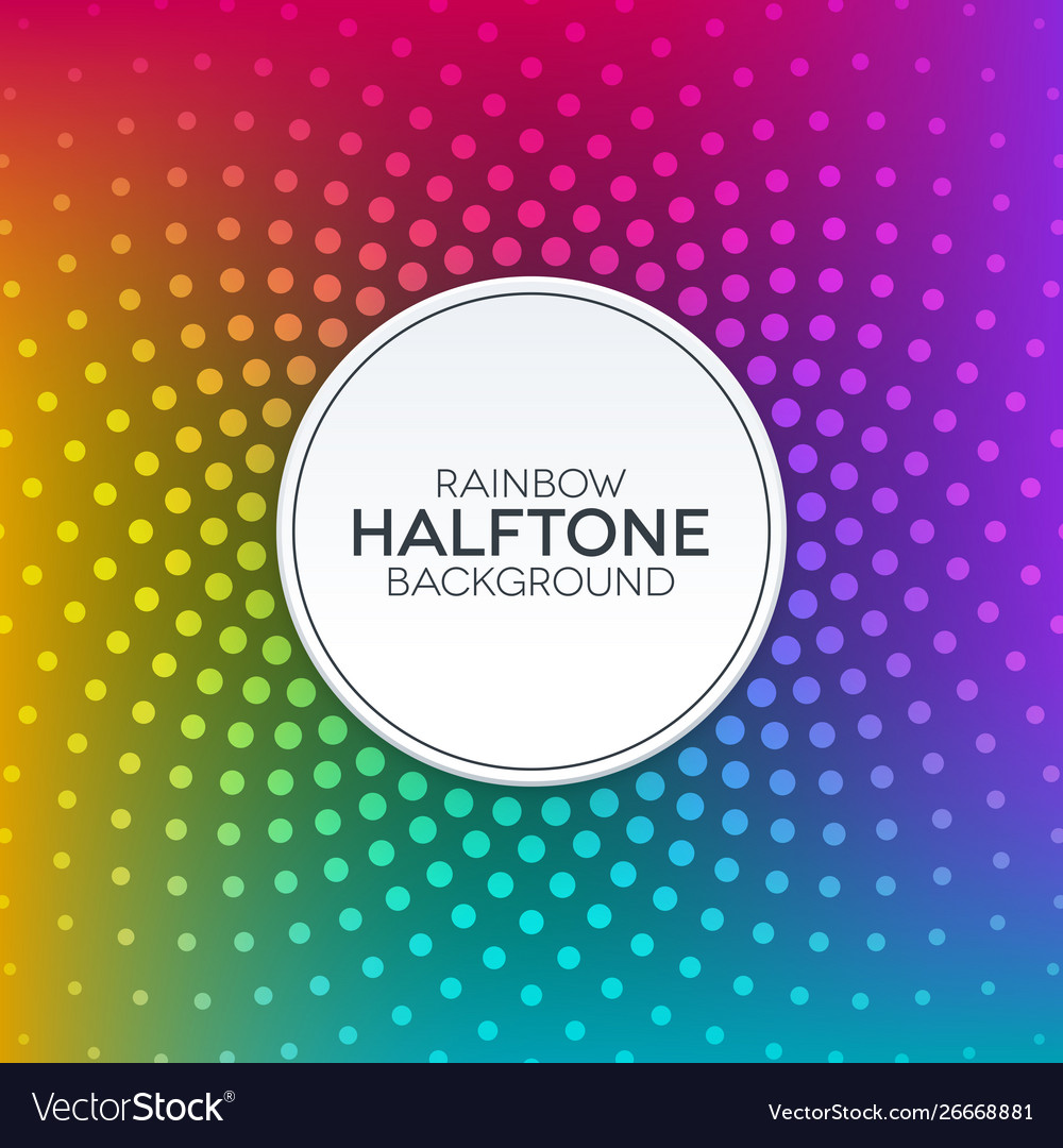 Rainbow Halftone Gradient Background