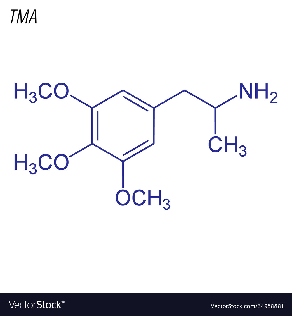 Skeletal formula tma drug chemical molecule