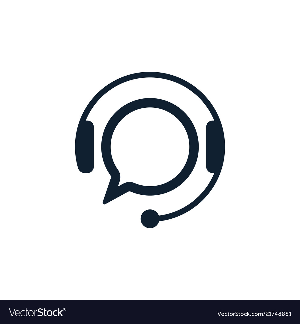 Support with speech bubble icon