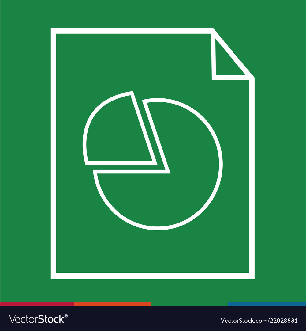 Thin line chart document icon design