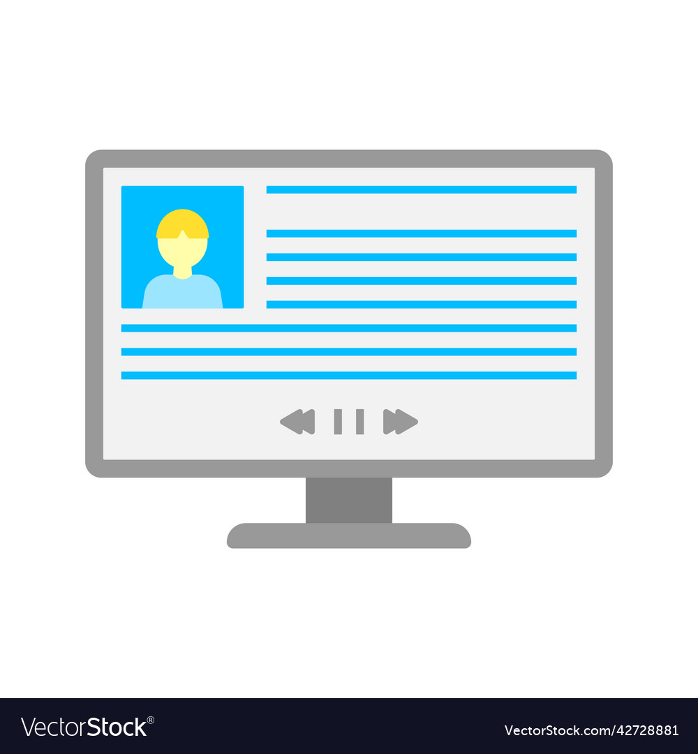 Video lecture icon design template