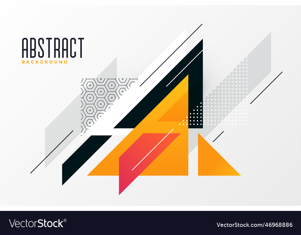 Abstract triangles shape memphis background