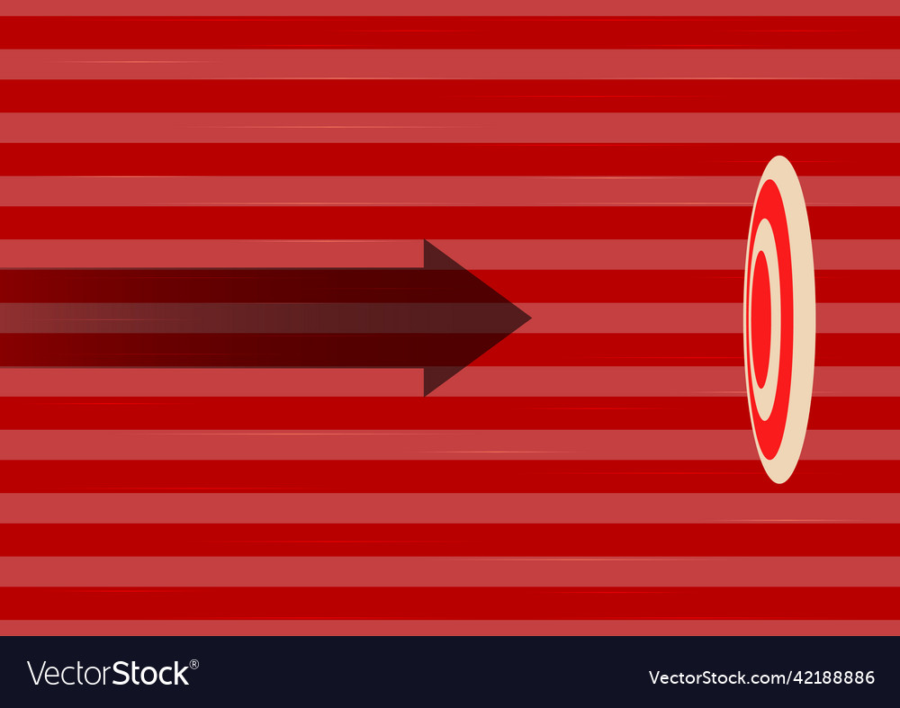 Arrow moving quickly towards aim target