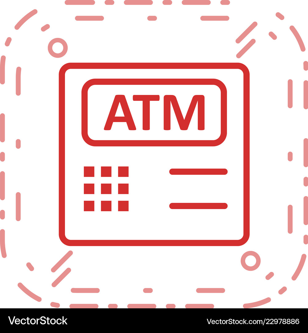 Atm machine icon Royalty Free Vector Image - VectorStock