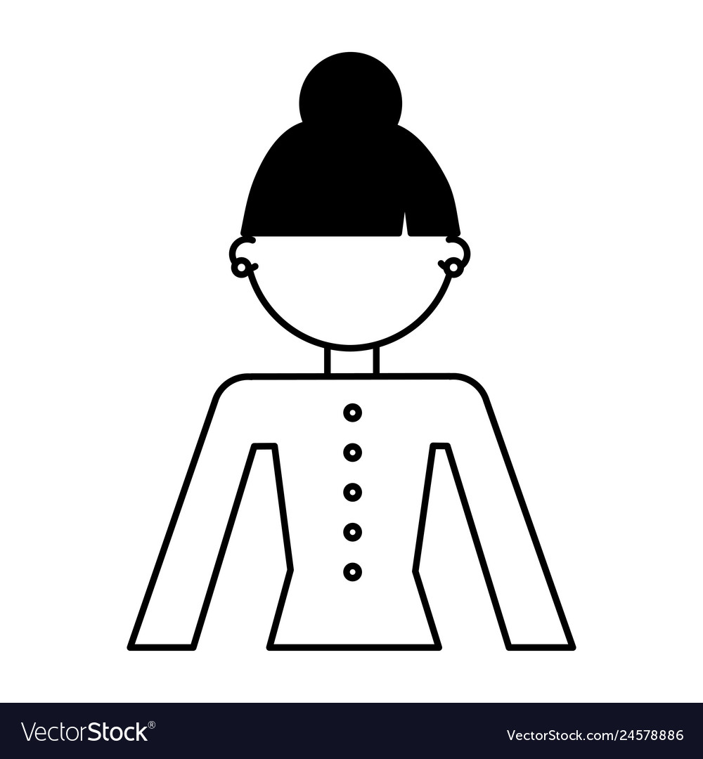 Businesswoman avatar with hands up