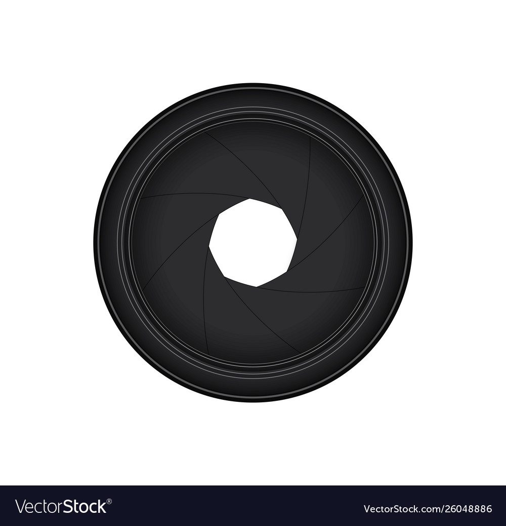 Camera lens shutter aperture Royalty Free Vector Image