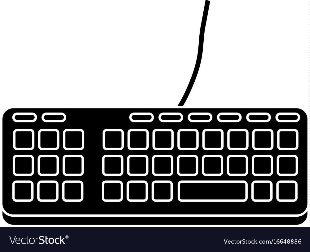 Computer keyboard isolated icon