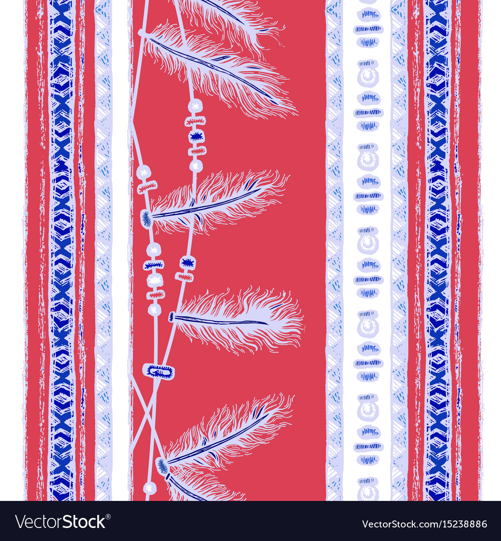 Ethnic vertical pattern with lines and zigzags