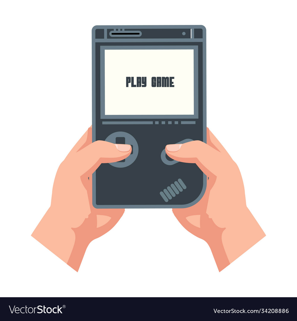 Flat design playing nostalgic games in game