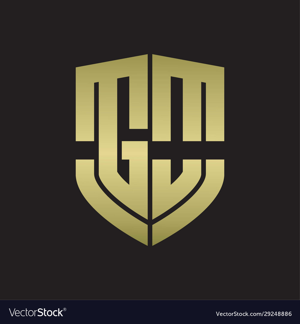 Go logo monogram with emblem shield shape design