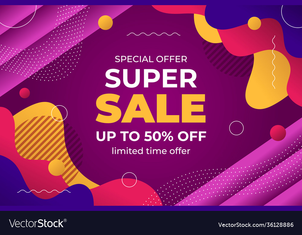 Gradient colorful sale background