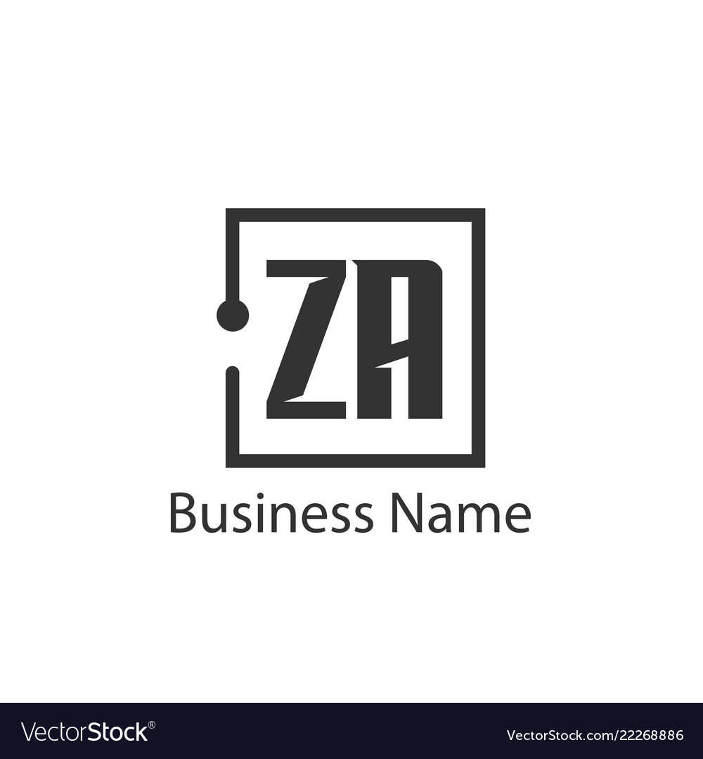 Initial letter za logo template design Royalty Free Vector