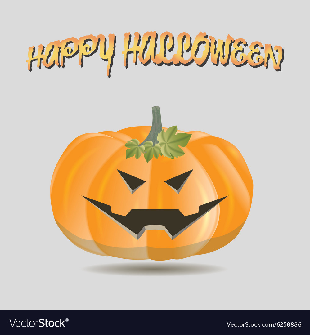 Isolated jack o lantern on a colored background