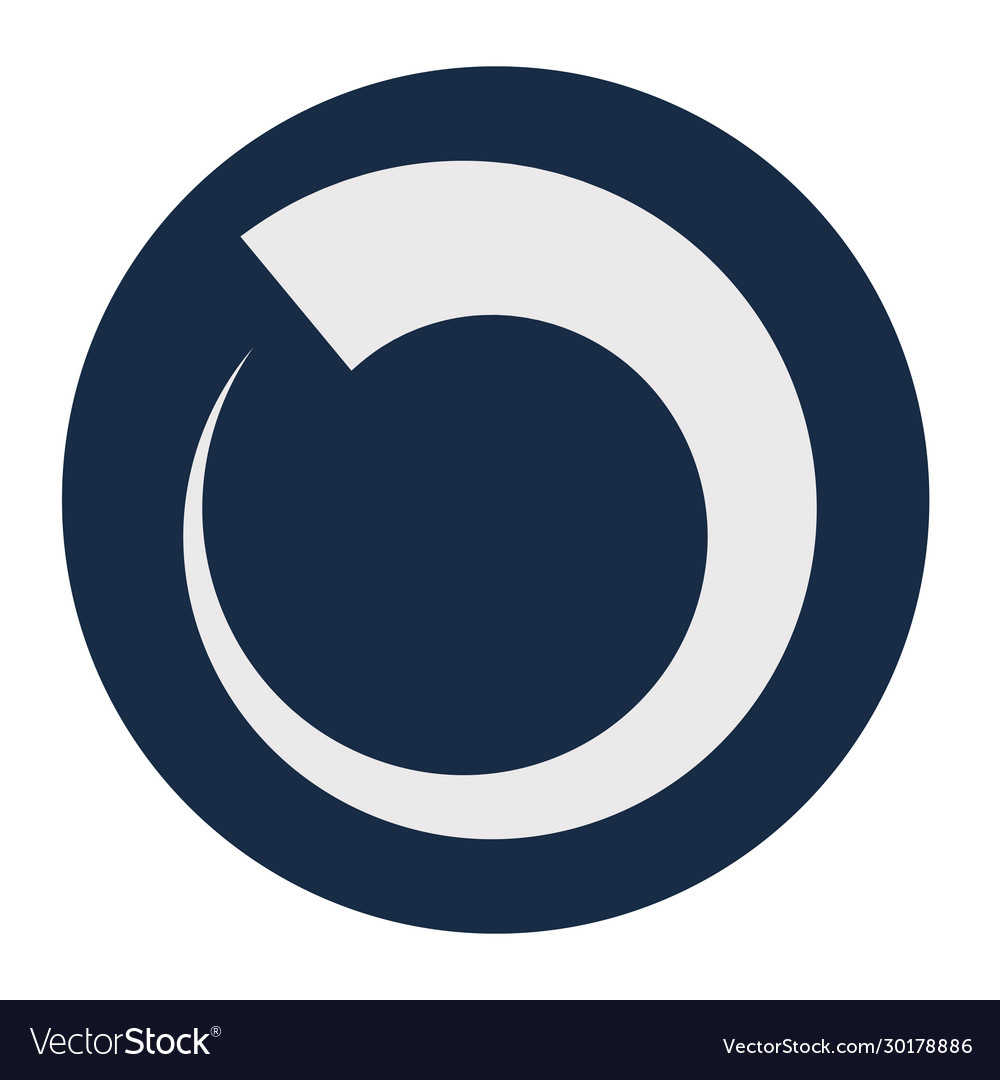 Loading circle block style icon design Royalty Free Vector
