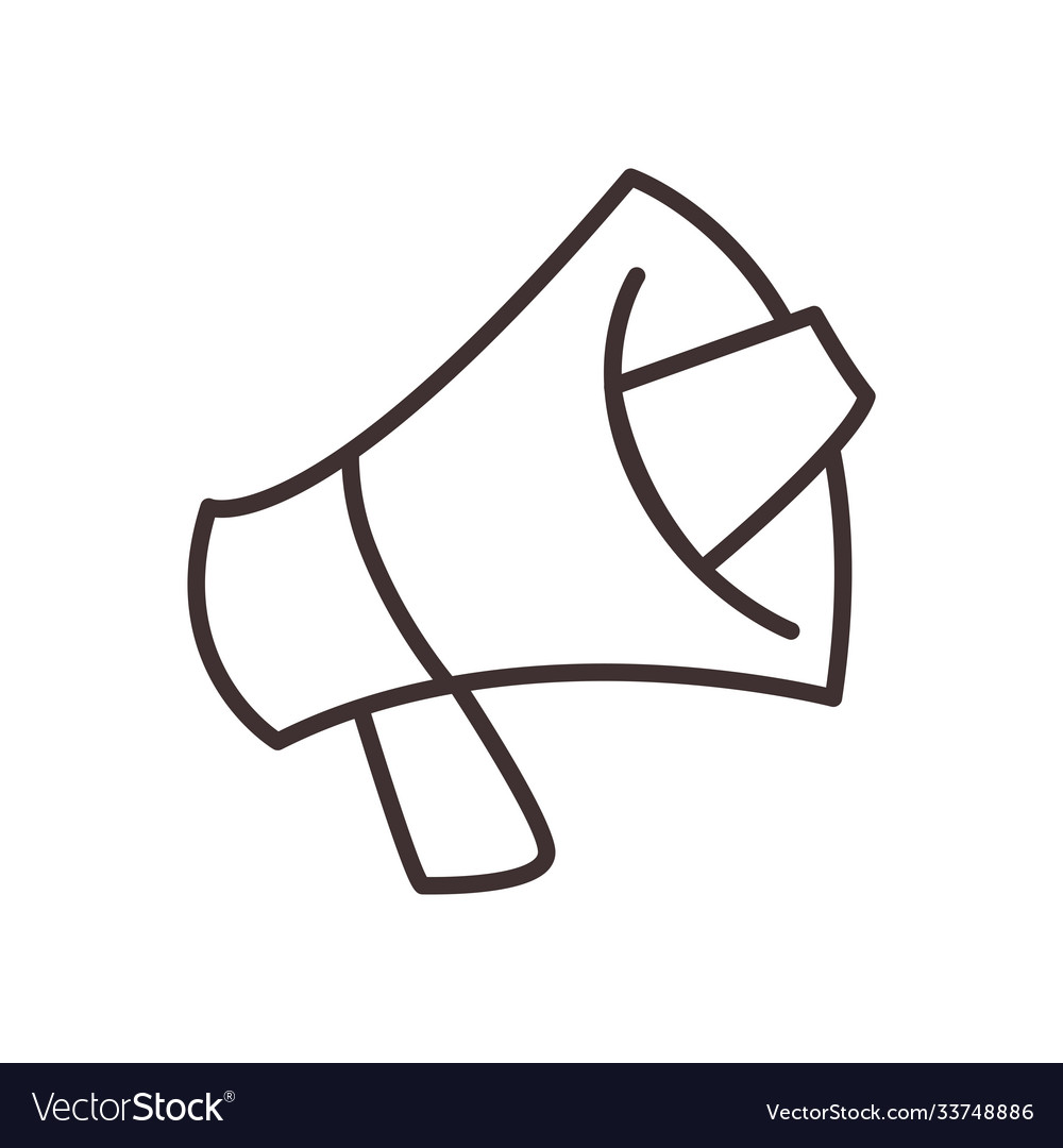 Megaphone line style icon design