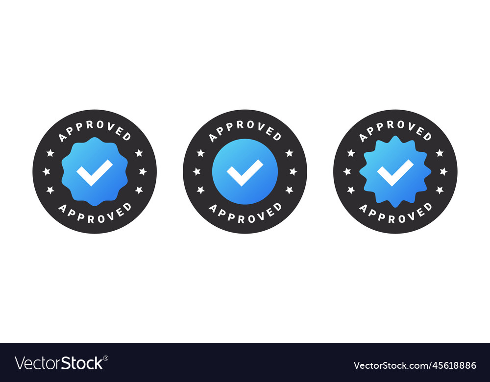 Verification icons profile vector image Verification icons profile