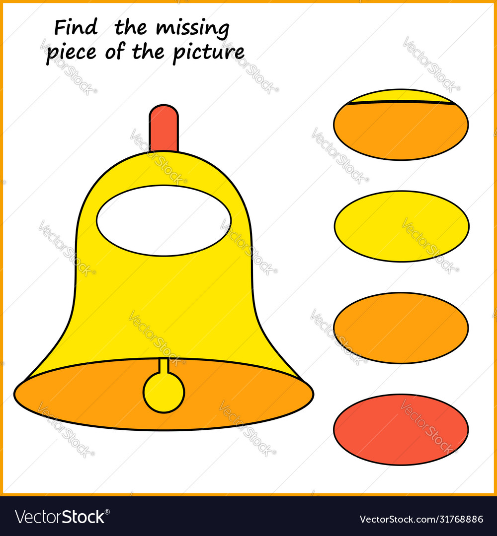 Visual logic puzzle find missing piece