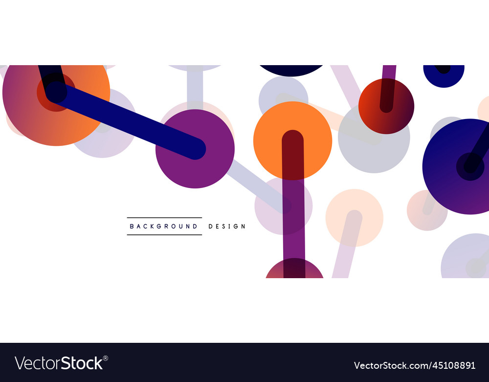 Abstract background round dots connected by lines Vector Image Abstract background round dots connected by lines