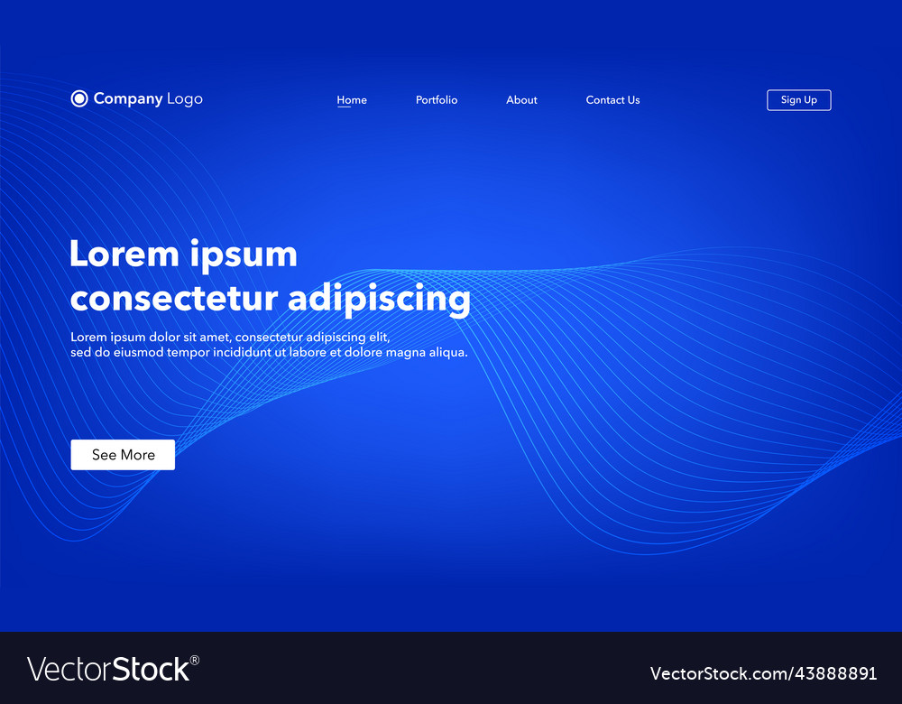 Abstract background website landing page template Vector Image Abstract background website landing page template