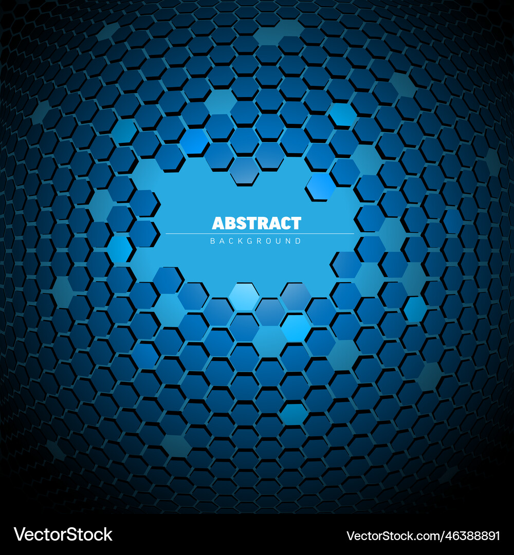 Abstract Blue Background Made From Hexagons Vector Image