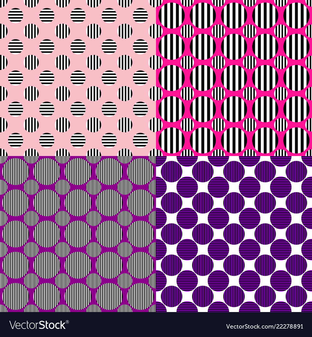 Abstract seamless pattern set - circle background