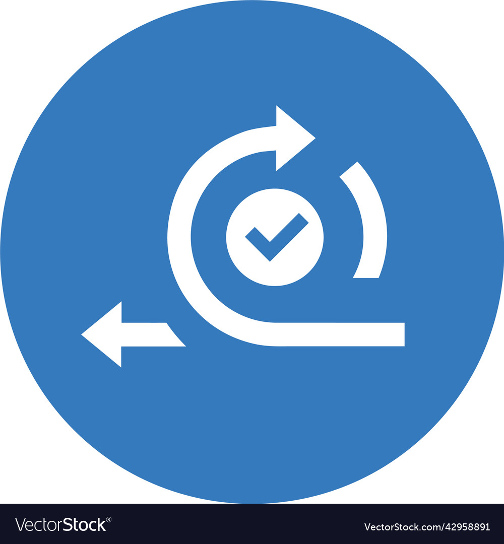 Agile iteration scrum icon blue color design