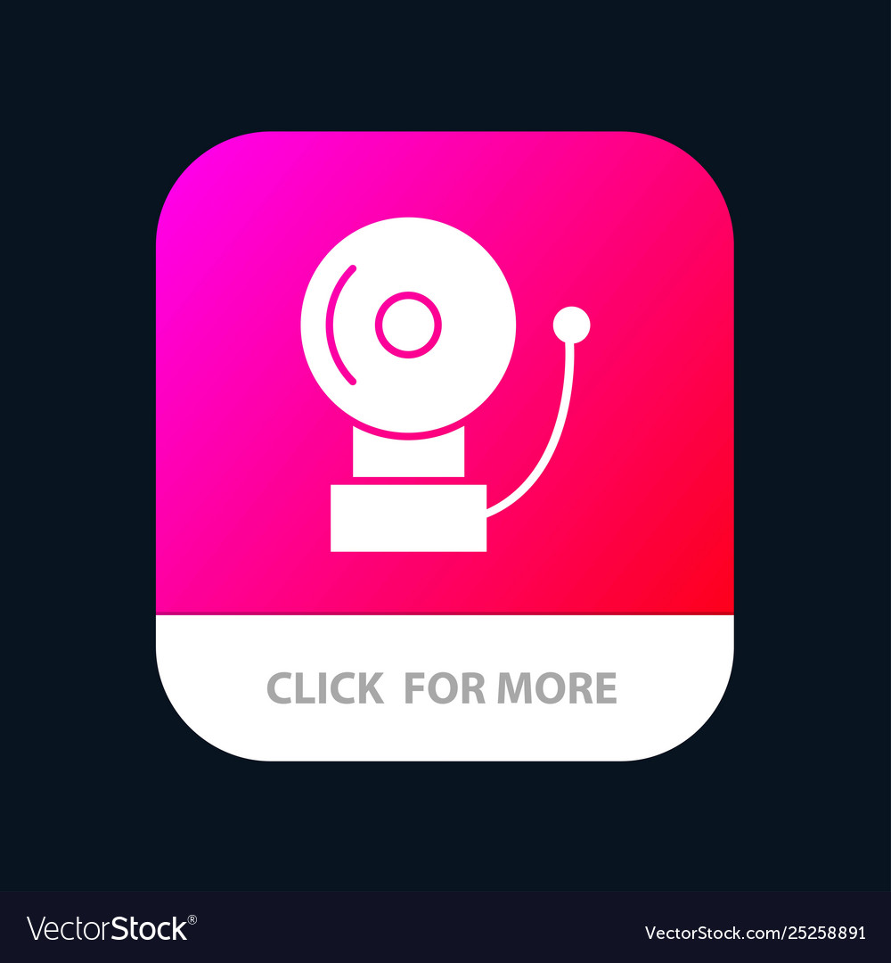 Alarm bell school mobile app button android vector image Alarm bell school mobile app button android