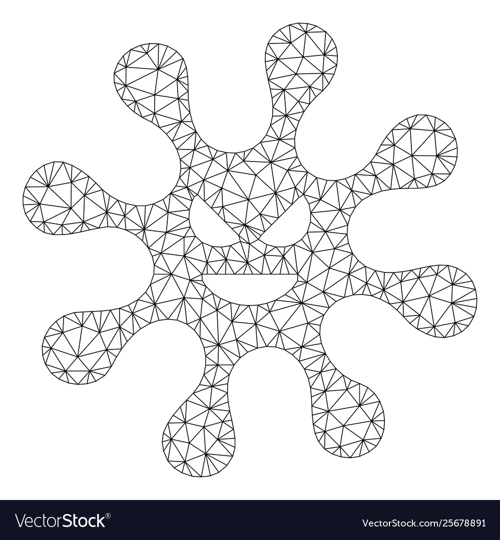 Bacteria mesh network model Vector Image Bacteria mesh network model