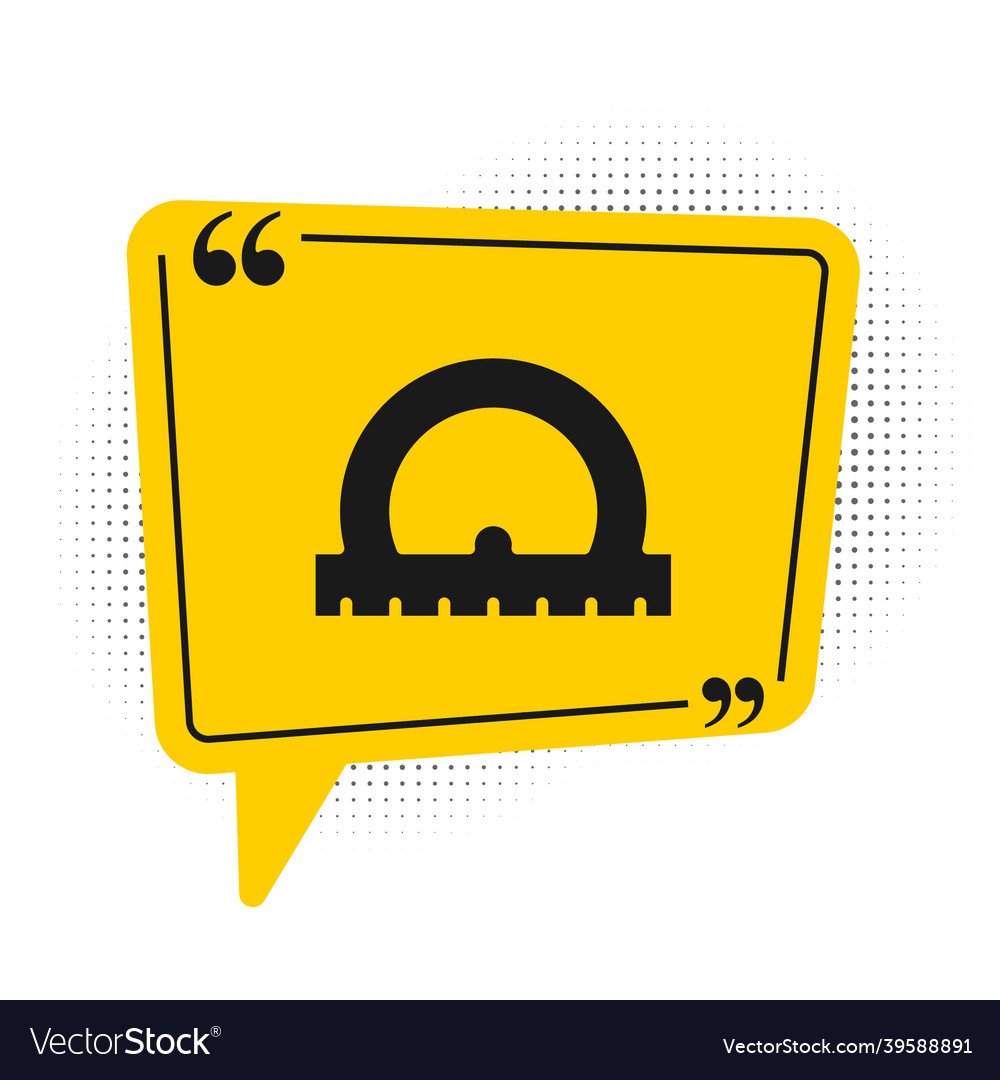 Black protractor grid for measuring degrees icon vector image Black protractor grid for measuring degrees icon