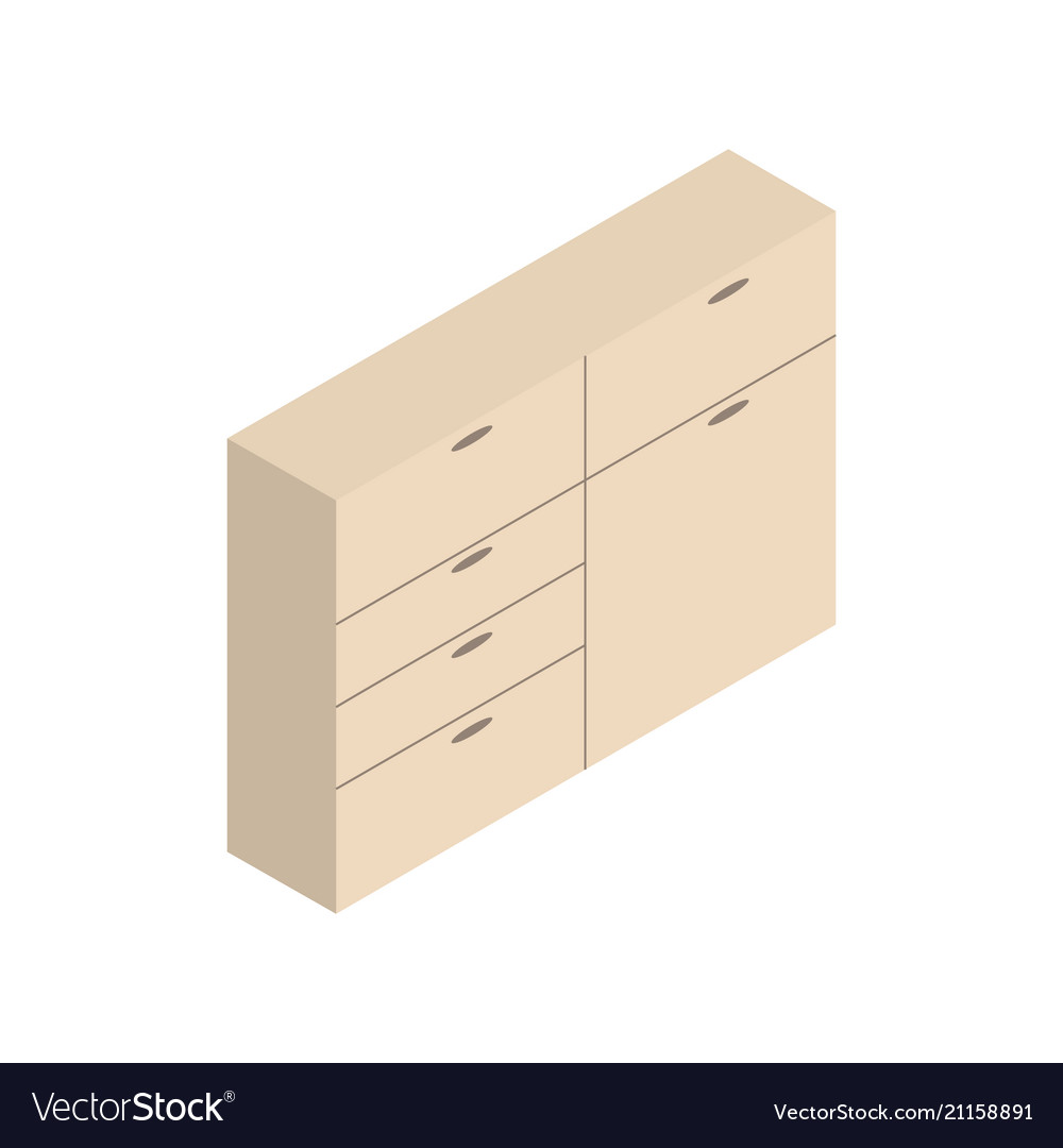 Chest isometric icon