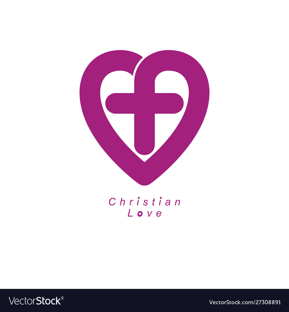 God christian love conceptual logo design Vector Image